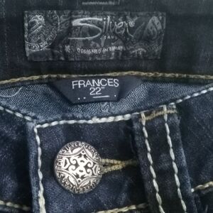 Women's long bootcut Silver Jeans Frances size 23